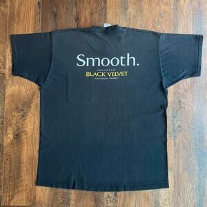 90s Black velvet single stitch tee
